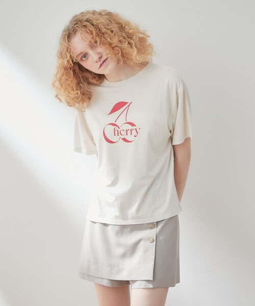 「DEICY」 半袖Tシャツ FREE オフホワイト レディース_画像4