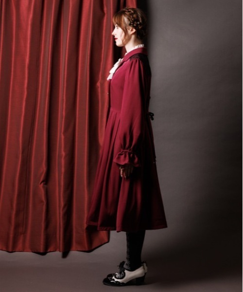 axes femme Wレースアップトレンチコート ハロウィン ロングコート axes femme（アクシーズ ファム） トレンチコート コート Wレース