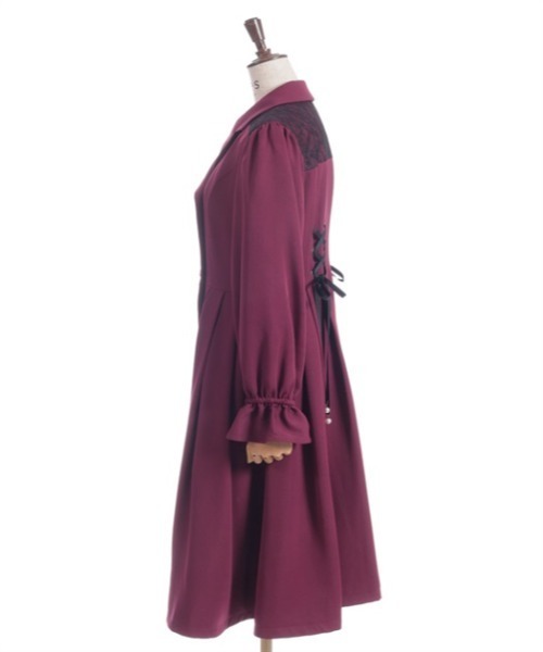 axes femme アクシーズファム 姫フレア レースアップ コート L axes femme 公式オンラインショップ｜アクシーズファム公式通販サイト |