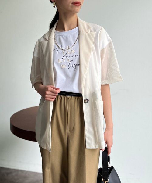 「Chez toi」 ジャケット FREE ブラウン レディース_画像3