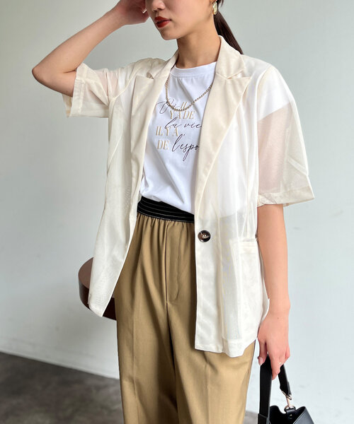 「Chez toi」 ジャケット FREE ブラウン レディース_画像4