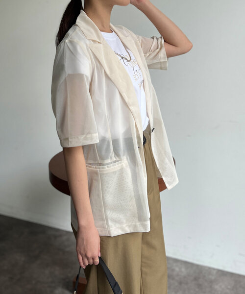 「Chez toi」 ジャケット FREE ブラウン レディース_画像6