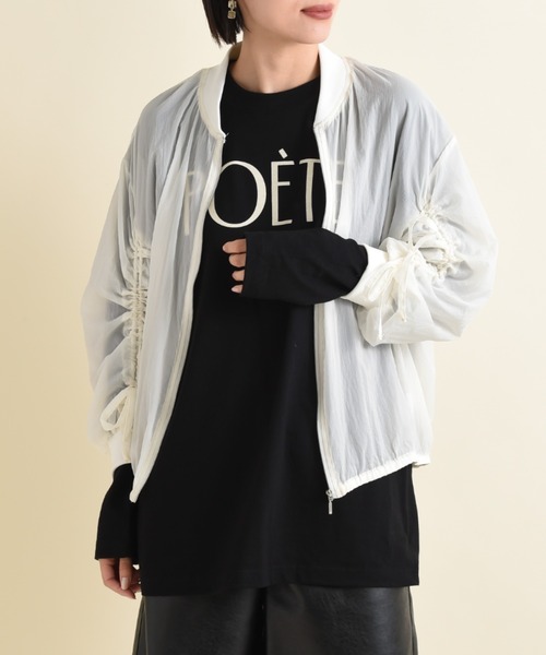 「INTERPLANET」 ブルゾン FREE ライトグレー レディース_画像3