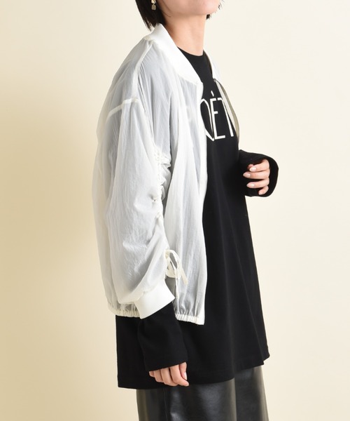 「INTERPLANET」 ブルゾン FREE ライトグレー レディース_画像4