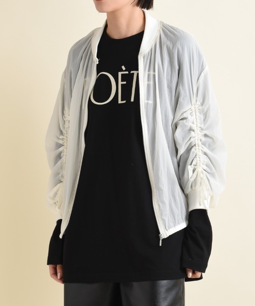 「INTERPLANET」 ブルゾン FREE ライトグレー レディース_画像8