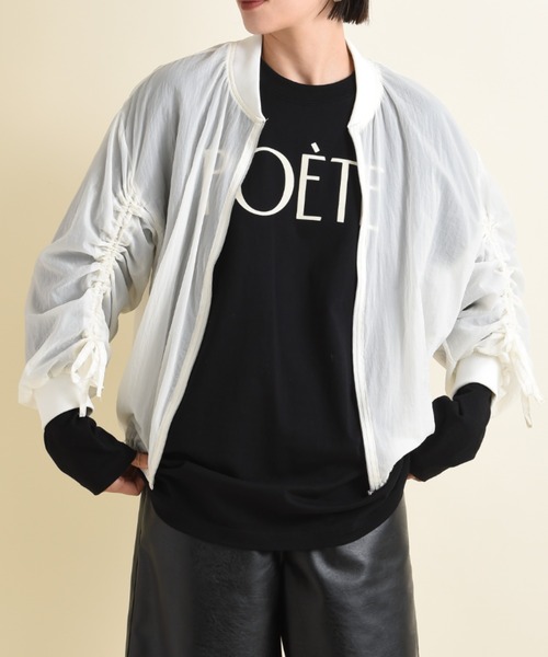 「INTERPLANET」 ブルゾン FREE ライトグレー レディース_画像9