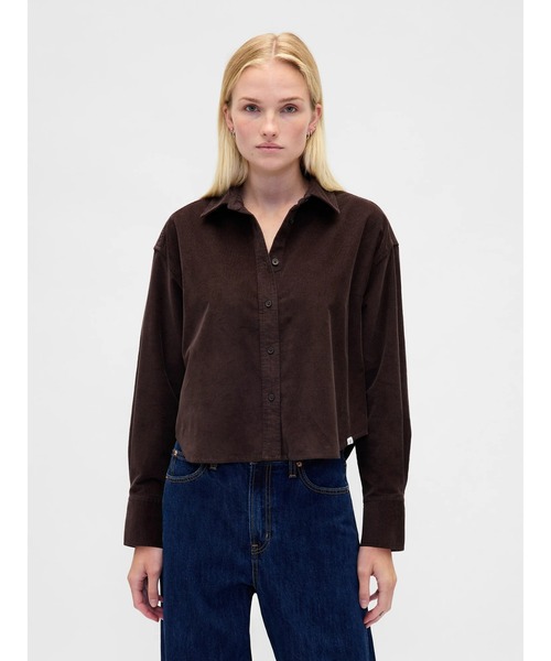 GAP（ギャップ） ブラウス シャツ コーデュロイ ストレートヘム