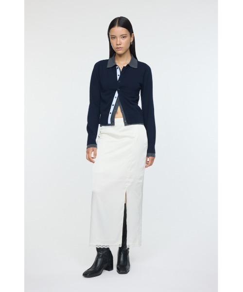 MOUSSY（マウジー） ニット セーター DOUBLE LAYERED ニットシャツ