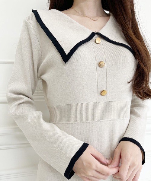 MIIA（ミーア） ニットワンピース FREE ブラック レディース