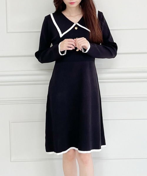 MIIA（ミーア） ニットワンピース FREE ブラック レディース