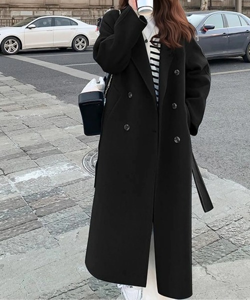 送料込✨美品　エトセンス　BLK/黒 ダブルブレスト チェスターコート 2025年最新】ETHOSENS メンズ チェスターコートの人気アイテム - メルカリ