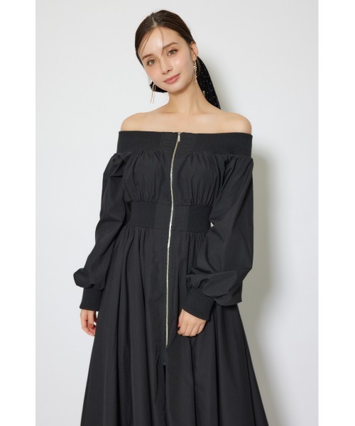 rienda（リエンダ） ワンピース MA-1オフショルロングスリーブ