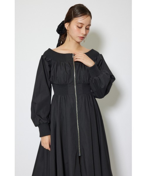 rienda（リエンダ） ワンピース MA-1オフショルロングスリーブ