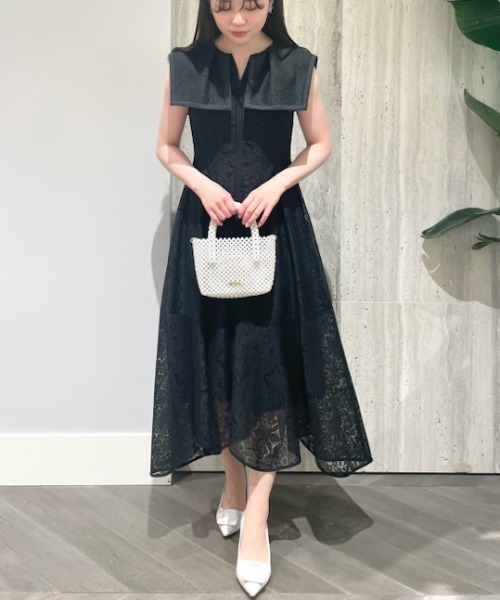 CELFORD ブラックワンピース 36 CELFORD（セルフォード） 7分袖ワンピース 36 ブラック レディース