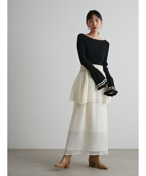 「styling/」 長袖ニット ONE SIZE ブラック レディース_画像5