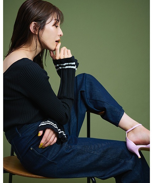 「styling/」 長袖ニット ONE SIZE ブラック レディース_画像7