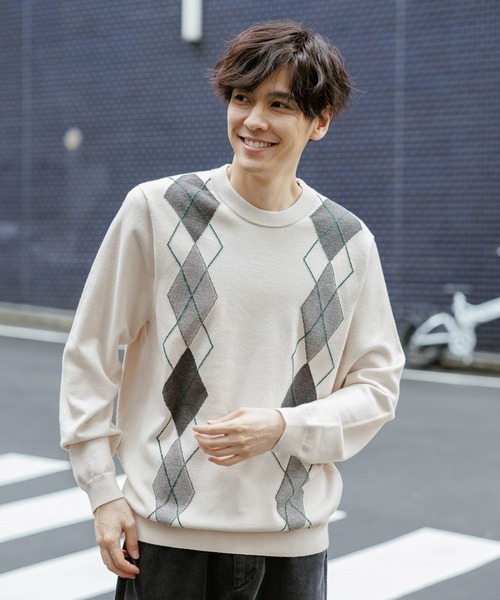 Global work フォックスニット GLOBAL WORK（グローバルワーク） セーター ニット メルティ柄プル