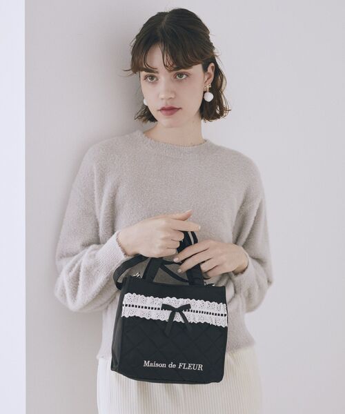 Maison de FLEUR（メゾンドフルール） トートバッグ コットンフリル