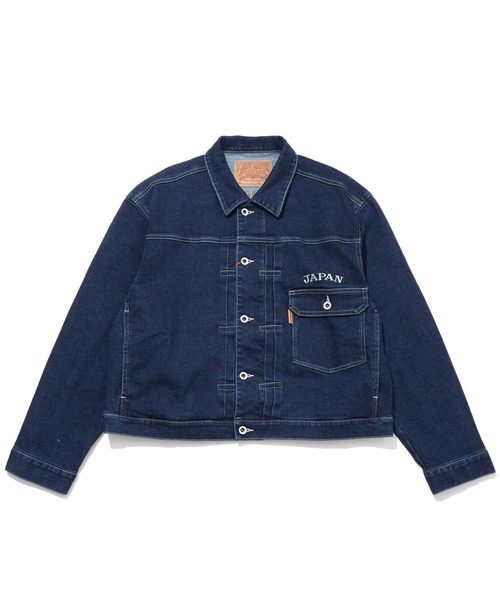 「KRIFF MAYER」 デニムジャケット LARGE チャコール メンズ_画像4