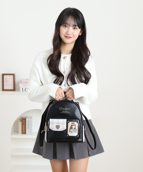 FUNALIVE（ファンアライブ） リュック Osel Coboca+合皮ハートロック窓