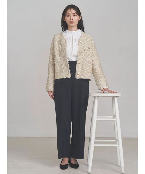 TONAL（トーナル） カーディガン ツイードニットジャケット レディース