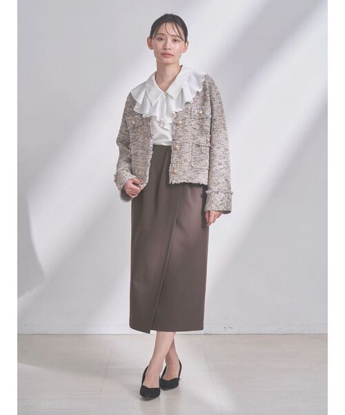 TONAL（トーナル） カーディガン ツイードニットジャケット レディース