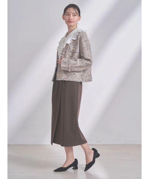 TONAL（トーナル） カーディガン ツイードニットジャケット レディース