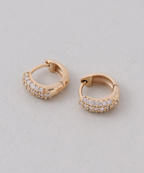 ピアス beansパヴェダイプピアス K18（両耳） レディースの画像