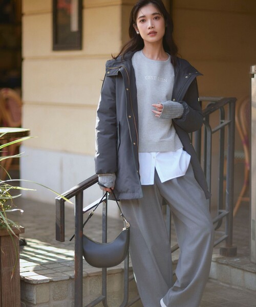 23区（ニジュウサンク） ダウンコート 50 ブラック レディース