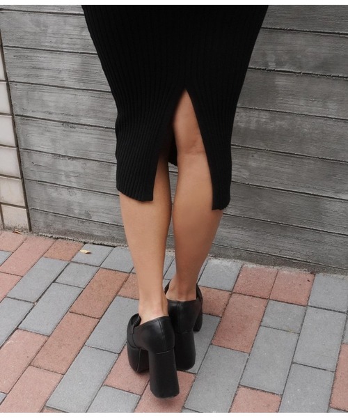 「ANAP」 ニットワンピース FREE ブラック レディース_画像6