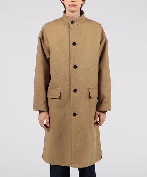 TOMORROWLAND（トゥモローランド） ノーカラーコート X-SMALL キャメル