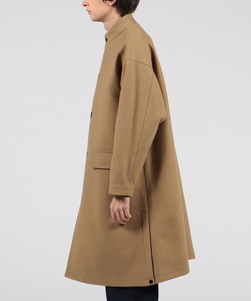 TOMORROW LAND キャメル ノーカラーチェスターコート TOMORROWLAND（トゥモローランド） ノーカラーコート X-SMALL キャメル