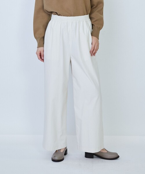 LOISIR ワイドパンツ パンツ コットンタイプライターワイドパンツ