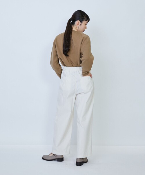 LOISIR ワイドパンツ パンツ コットンタイプライターワイドパンツ