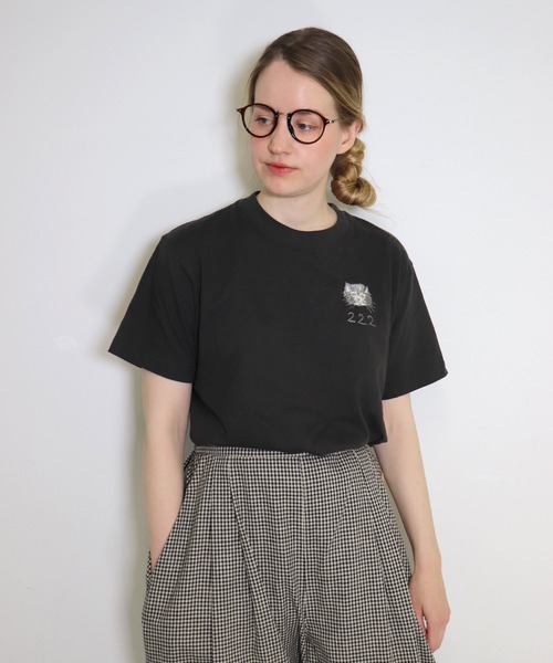 「haupia」 半袖Tシャツ MEDIUM スモークピンク レディース_画像2
