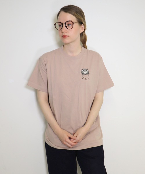 「haupia」 半袖Tシャツ MEDIUM スモークピンク レディース_画像3