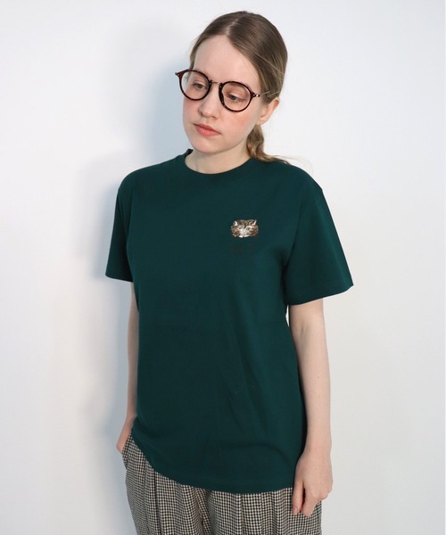 「haupia」 半袖Tシャツ MEDIUM スモークピンク レディース_画像6