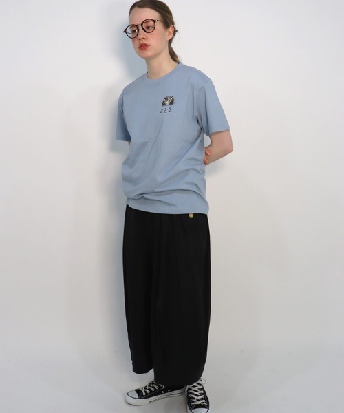 「haupia」 半袖Tシャツ MEDIUM スモークピンク レディース_画像8