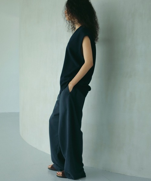 新品ETRE TOKYO スウェットタックパンツチャコール S スウェットパンツ ETRE TOKYO（エトレトウキョウ） 1225120034-0 スウェットタックパンツ