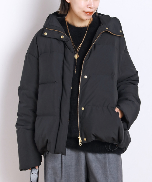 EVERYDAY I LIKE. コート アウター フードダウンジャケット(ブラック