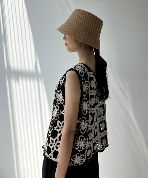 「AS KNOW AS plus」 ニットベスト FREE ブラック レディース_画像4