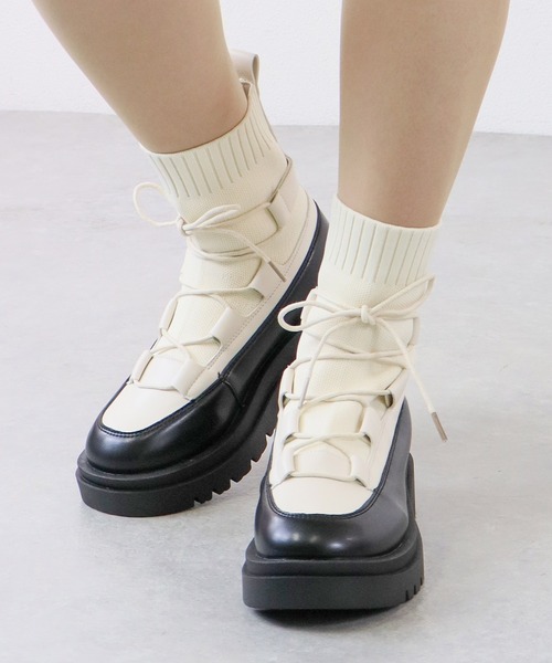 「LOVEHUNTER」 ショートブーツ LL シルバー レディース_画像5