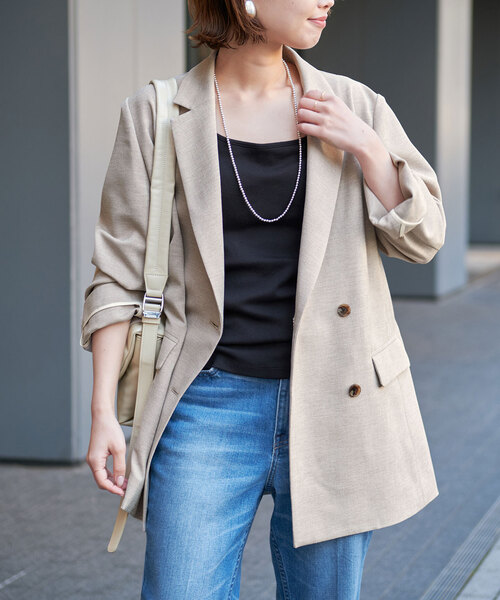 【美品】SLOBE IENA テレデラン ジャケット ベージュ リネン 100% SLOBE IENA（スローブイエナ） テーラードジャケット FREE ベージュ