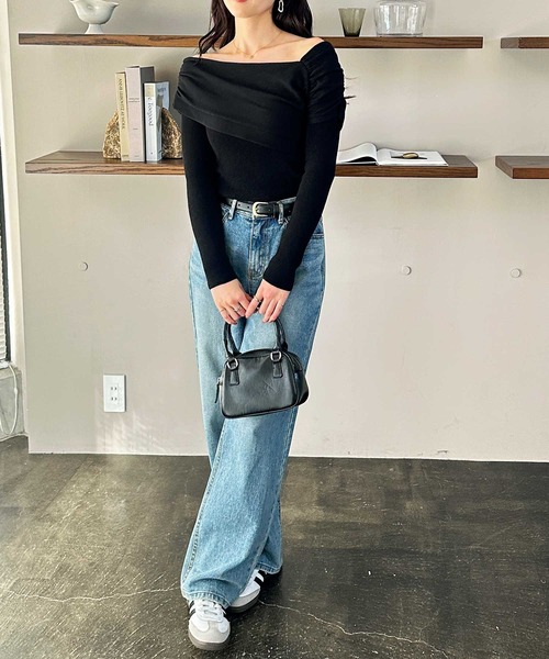 【チャコールグレー】ドレープニットプルオーバー URBAN RESEARCH Sonny Label ニット セーター 「WEB限定」ドレープ
