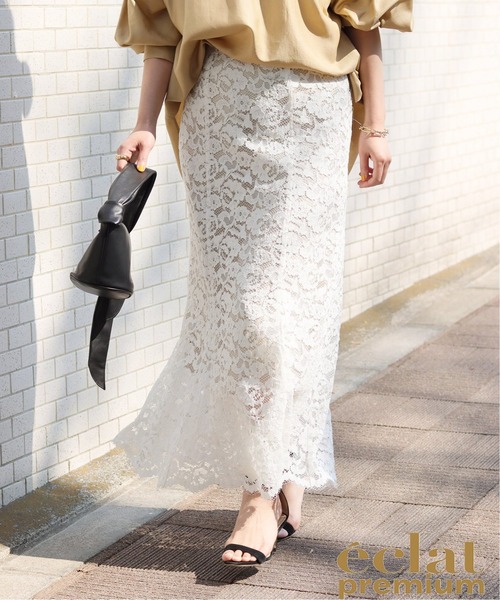 「VERMEIL par iena」 スカート 38 ホワイト レディース_画像2