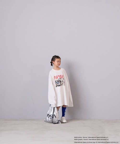 「LOWRYS FARM」 「KIDS」長袖カットソー FREE オフホワイト キッズ_画像2