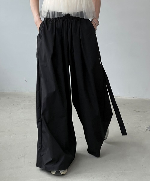 「chuclla」 イージーパンツ M ブラック レディース_画像3