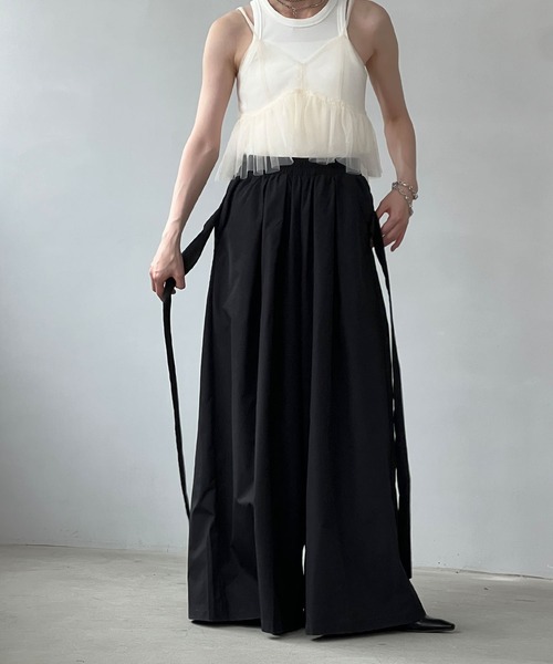 「chuclla」 イージーパンツ M ブラック レディース_画像4