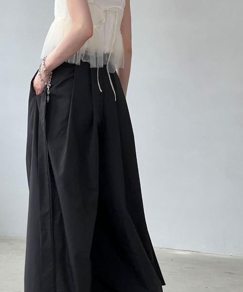 「chuclla」 イージーパンツ M ブラック レディース_画像6