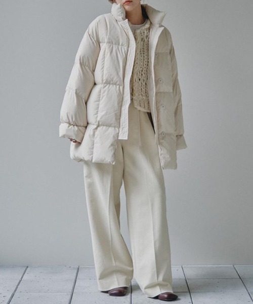 トゥデイフル　アイボリー オーバーサイズ ダウンジャケット38 TODAYFUL 「TODAYFUL」 ダウンジャケット 38 キナリ レディース
